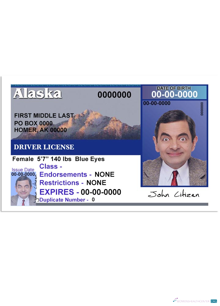 download USA Alaska driving license version 2 (Front)